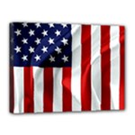 American Usa Flag Vertical Canvas 16  x 12 