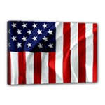 American Usa Flag Vertical Canvas 18  x 12 