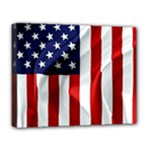 American Usa Flag Vertical Deluxe Canvas 20  x 16  