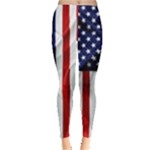 American Usa Flag Vertical Leggings 