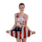 American Usa Flag Vertical Mini Skirt