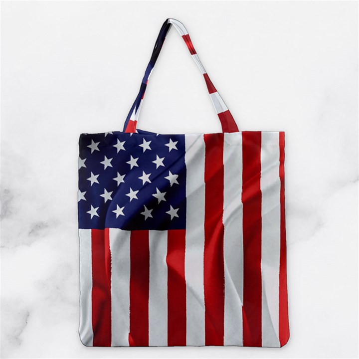 American Usa Flag Vertical Grocery Tote Bag