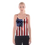 American Usa Flag Vertical Spaghetti Strap Top
