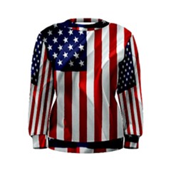 American Usa Flag Vertical Women s Sweatshirt