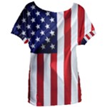American Usa Flag Vertical Women s Oversized Tee
