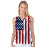 American Usa Flag Vertical Women s Basketball Tank Top