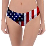 American Usa Flag Vertical Reversible Classic Bikini Bottoms