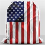 American Usa Flag Vertical Drawstring Bag (Large)