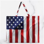 American Usa Flag Vertical Zipper Large Tote Bag