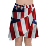 American Usa Flag Vertical Chiffon Wrap