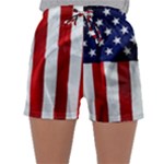 American Usa Flag Vertical Sleepwear Shorts
