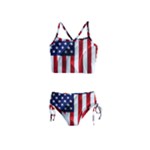 American Usa Flag Vertical Girls  Tankini Swimsuit