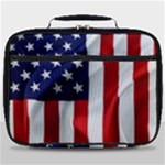 American Usa Flag Vertical Full Print Lunch Bag
