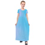 Background Graphics Lines Wave Kids  Short Sleeve Maxi Dress