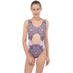 Mandala Pattern fractal Center Cut Out Swimsuit