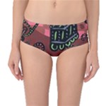 Floating Bed Mid-Waist Bikini Bottoms
