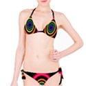 Neon Light Abstract Pattern Lines Classic Bikini Set View1