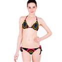 Neon Light Abstract Pattern Lines Classic Bikini Set View3