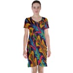 Background Abstract Texture Short Sleeve Nightdress