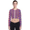 Numbers And Vowels Colorful Pattern Zip Up Bomber Jacket View1