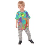 Fractal Art Psychedelic Fantasy Kids Raglan Tee