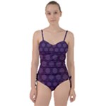 Hexagon Grid Geometric Hexagonal Sweetheart Tankini Set