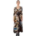 Robot Cyborg Cyberpunk Automation Button Up Boho Maxi Dress