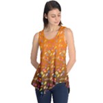 Gradient Orange Festive Turkey Party Print Sleeveless Tunic