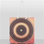 Ornamental Shape Concentric Round Full Print Rope Handle Tote (Large)