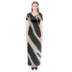Zebra Print Short Sleeve Maxi Dress
