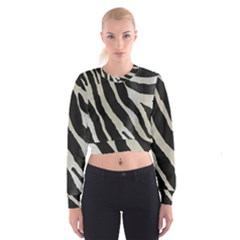 Zebra 2 Print Cropped Sweatshirt