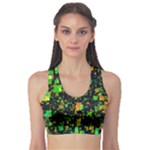 Squares And Rectangles Background Sports Bra