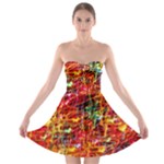 Random Colored Light Swirls Strapless Bra Top Dress