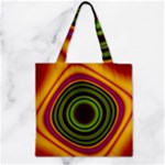 Digital Art Background Yellow Red Zipper Grocery Tote Bag