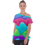 Lines Curves Colors Geometric Lines Tie-Up Tee