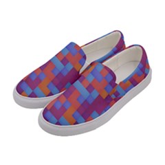 Squares Background Geometric Modern Women s Canvas Slip Ons