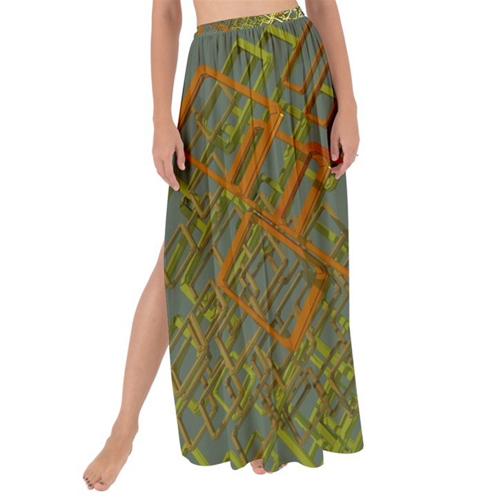 Art 3d Windows Modeling Dimension Maxi Chiffon Tie-Up Sarong