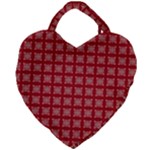 Christmas Paper Pattern Giant Heart Shaped Tote