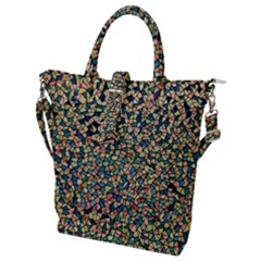 Background Cubism Mosaic Vintage Buckle Top Tote Bag