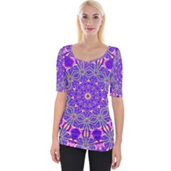 Art Abstract Background Wide Neckline Tee