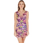 Abstract Background Circle Bubbles Bodycon Dress