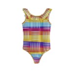 Art Background Abstract Kids  Frill Swimsuit