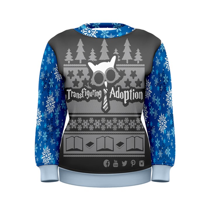 Ugly Christmas Design (blue) Women s Sweatshirt