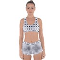 Square Diagonal Pattern Monochrome Racerback Boyleg Bikini Set View1