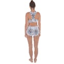 Square Diagonal Pattern Monochrome Racerback Boyleg Bikini Set View2