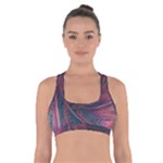 Fractal Artwork Digital Pattern Cross Back Sports Bra