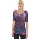 Fractal Artwork Digital Pattern Wide Neckline Tee View1
