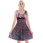 Fractal Artwork Digital Pattern Reversible Velvet Sleeveless Dress