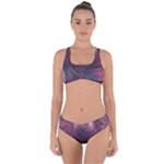 Fractal Artwork Digital Pattern Criss Cross Bikini Set