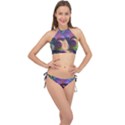 Fractal Artwork Art Swirl Vortex Cross Front Halter Bikini Set View1